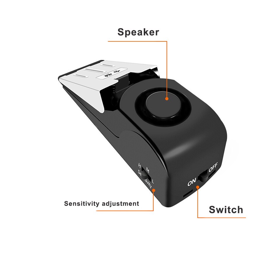 Portable Carrying Female Personal Outdoor Alarm Smart Sensor Wireless Vibration Door Stop Alarm Block Security Alarm System