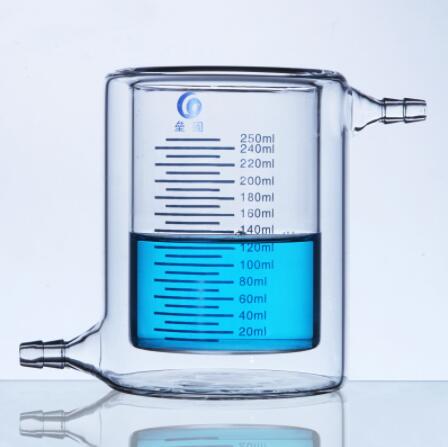 Tykkere dobbeltlag varmebestandigt glas bægerglas fotokatalytisk reaktor fotokatalytisk resent laboratorieudstyr