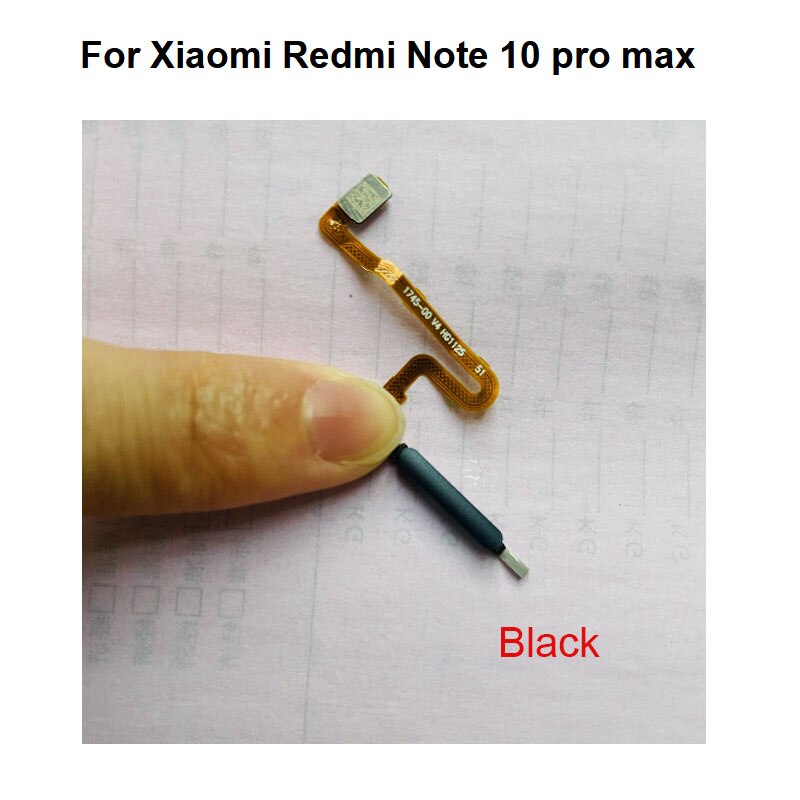 Vingerafdruk Sensor Voor Xiaomi Redmi Note 10 Pro Home Button Menu Touch Id Scanner Lint Connector Flex Kabel max