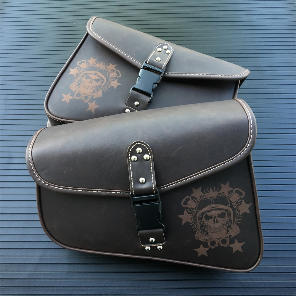 Borse da Sella Moto - Pelle PU - Impermeabile - Borsa Attrezzi Laterale - per Sportster 883 1200XL: Viola