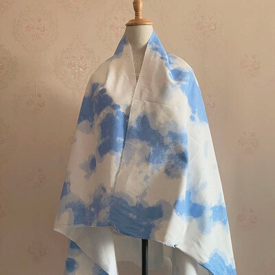 Tie-dyed cotton twill printed garment fabric: 1