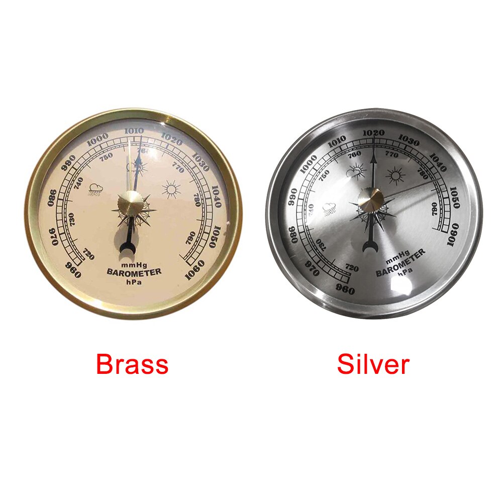 Air Pressure Barometer 70mm Hygrometer Home Gauge Weather Station Multifunction Portable Metal Wall Hanging Atmospheric Analog