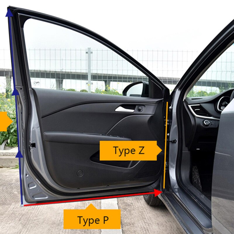 2-8Meter P Type Auto Deur Rubber Afdichting Strip Geluidsisolatie Auto Deur Afdichting Strip Afdichting Auto Rubber deurrubbers Strip