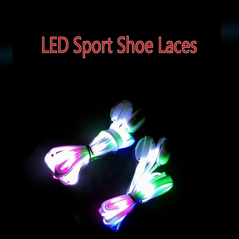 1 Paar Led Sport Veters Lichtgevende Schoenveters Glow Schoen Strings Ronde Flash Licht Schoenveters Geen Tie Lui Veters party