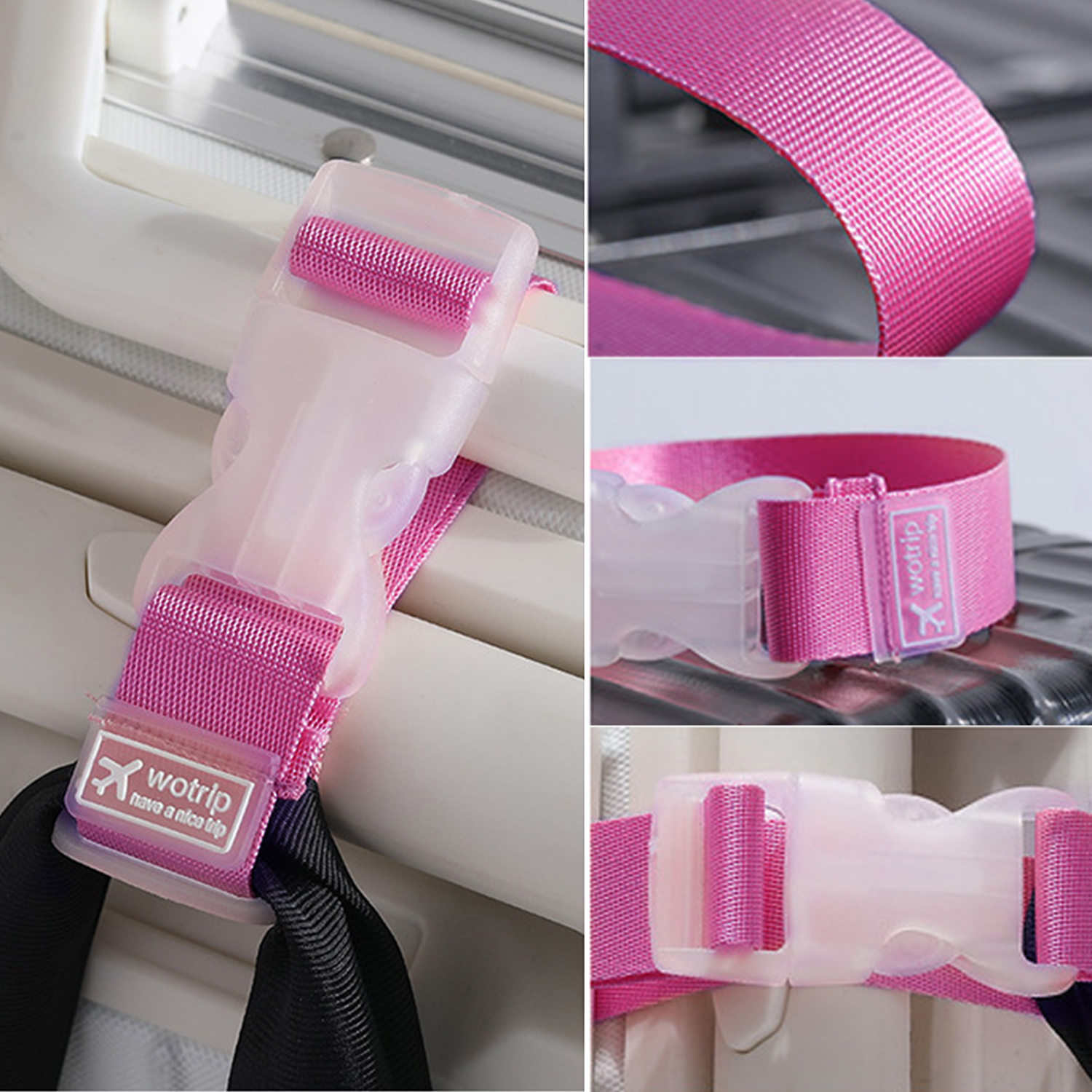 Verstelbare Bagage Riemen Nylon Bagage Accessoires Opknoping Gesp Riemen Koffer Tas Riemen Riem Slot Haken Reizen