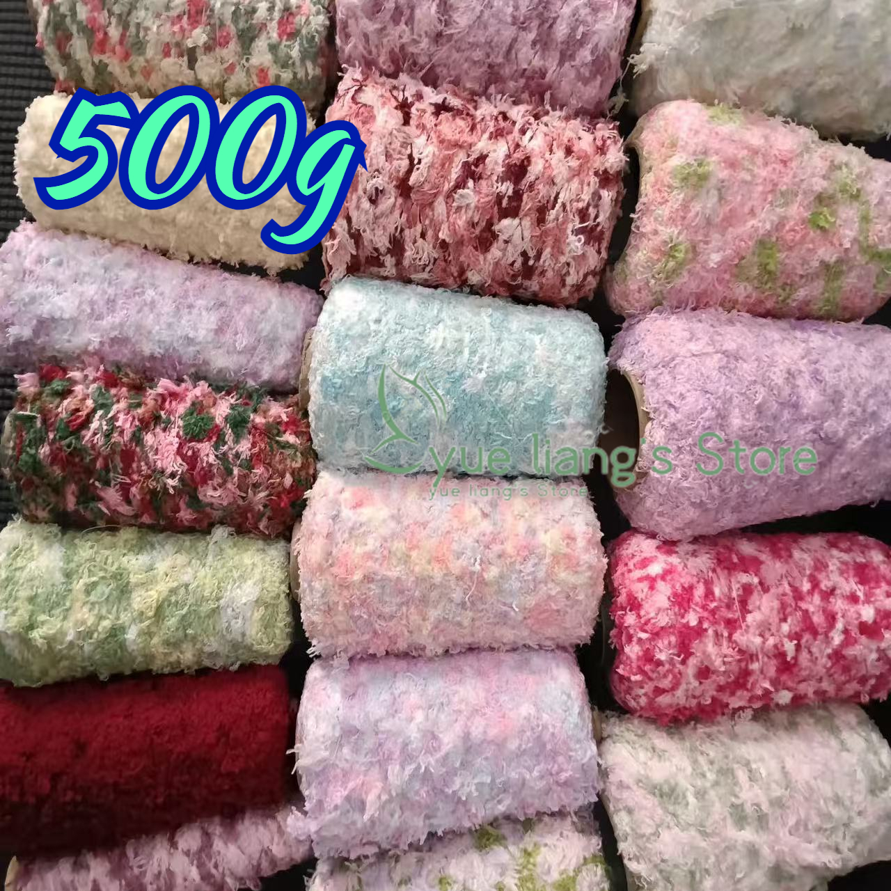500g de hilo destacado de ganchillo, hilo de frijol de plumas de palomitas de maíz, suéter suave y cómodo, bufanda, abrigo, bolsa, hilo mixto, hilo tejido a mano