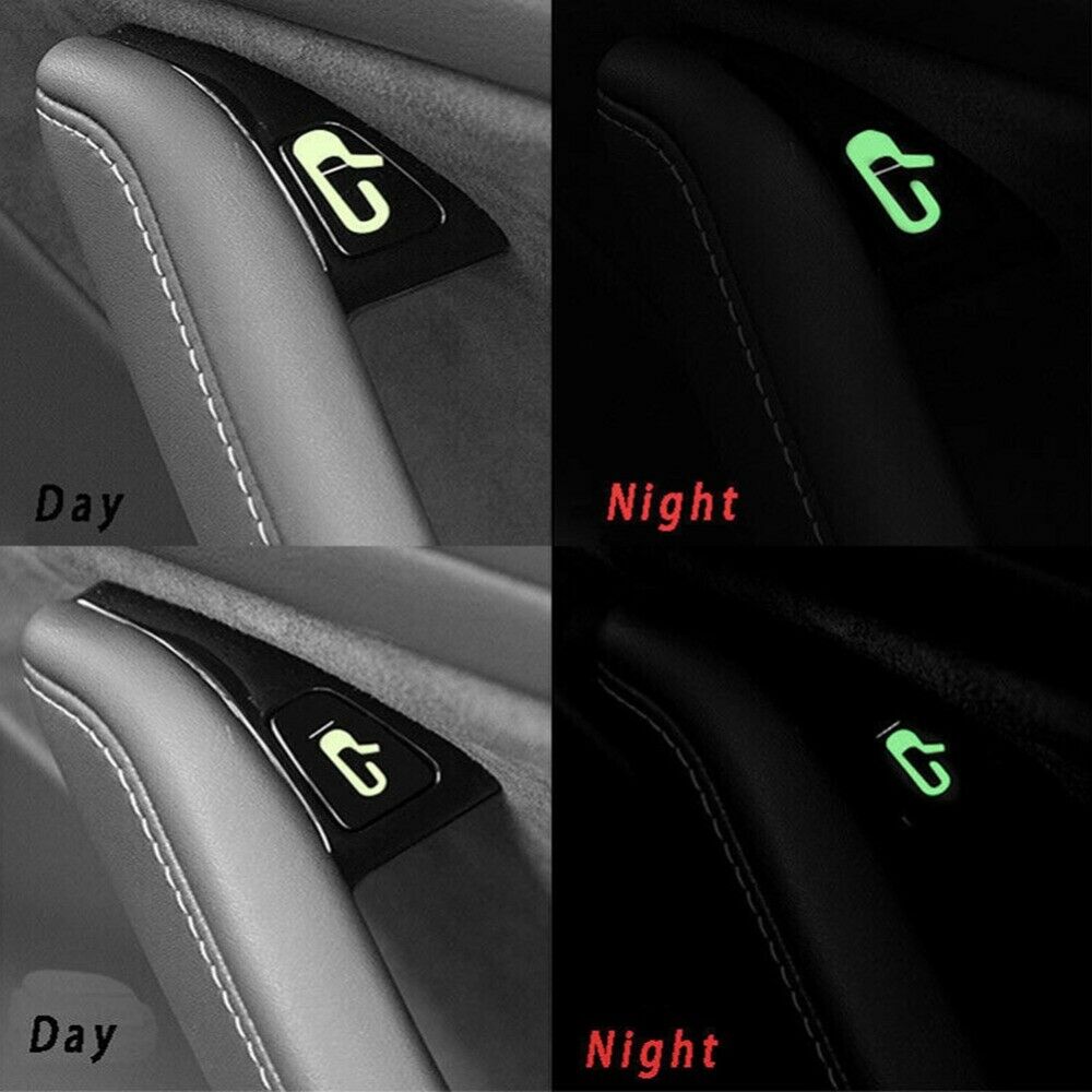 8 Stks/set Auto Deur Open Exit Sticker Decal Fit Voor Tesla Model 3 Interieur Decor