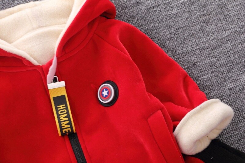 Jongens Warme Kleding Sets Winter Kinderen Mode Dik Fluwelen Hoodies Broek 2 Stuks Trainingspakken Voor Baby Boy Kids Katoen Jogging pak