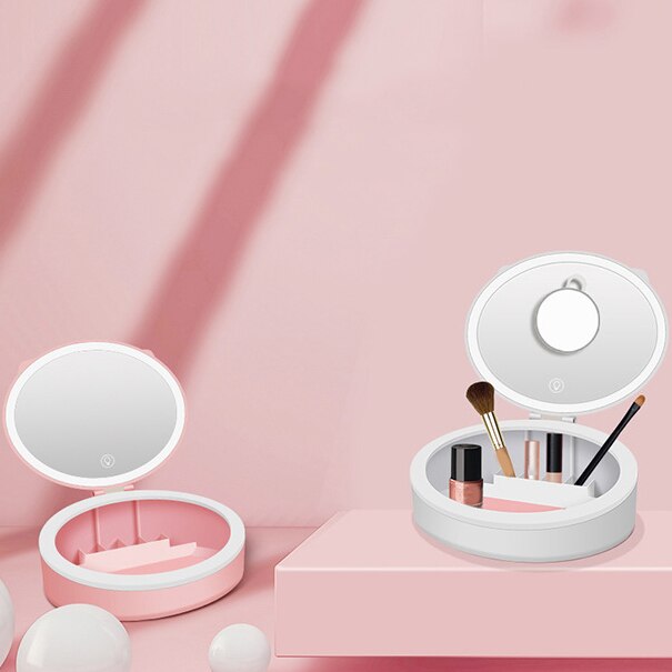 Rechargeable Makeup Box Fill Light Mirror LED Makeup Mirror Desktop Fill Light Dressing Mirror