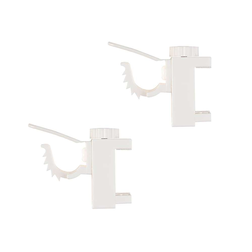 2 Sets Hanging Rod Clip Adjustable Wall Curtain Rod Clamp Hooks Shower Curtain Shelf Fixed Clip Hanging Rack Hook Home Supplies