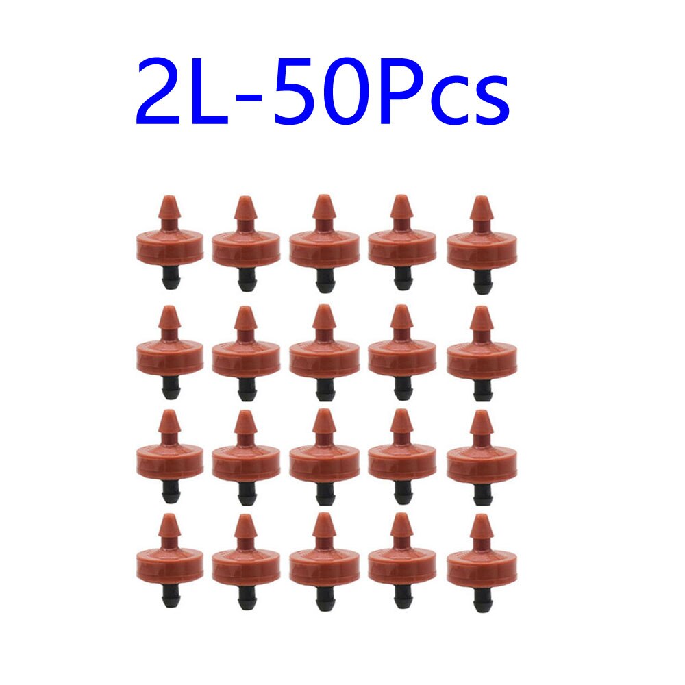 5-100Pcs Garden 2L/4L/H 8L/H Emitter Pressure Compensating Dripper Micro Irrigation Hose Drip Head Water Saving Dropper: 2L x 50pcs