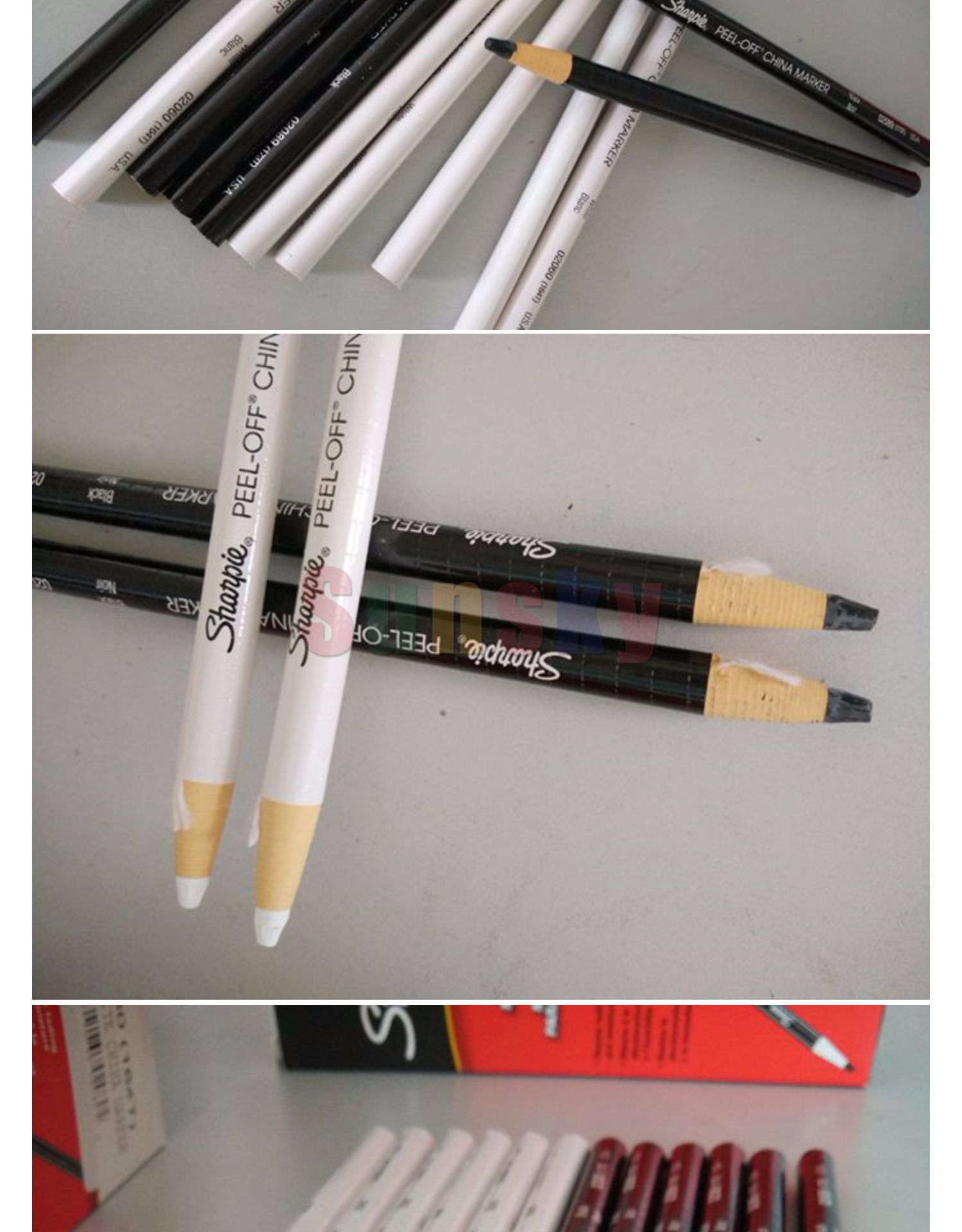 Sharpie – marqueurs de porcelaine pelables, marqueurs en céramique pour verre, effaçables facilement et proprement avec un chiffon humide 2060 2089 2059 2072 12 pièces/lot
