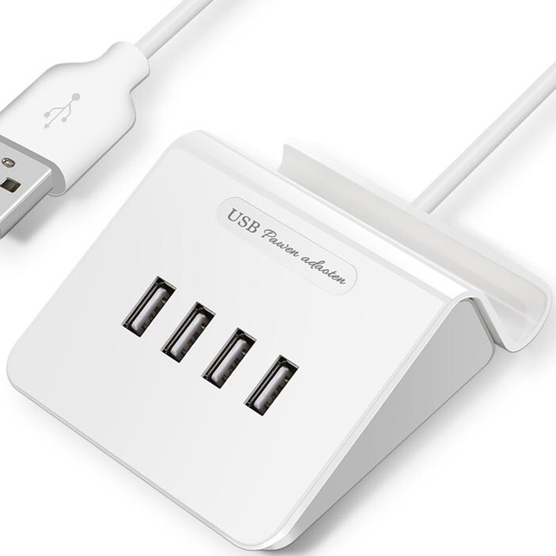 HUB USB haute vitesse Mini 4 Ports USB2.0 HUB pour ordinateur portable de bureau avec téléphone et support de tablette