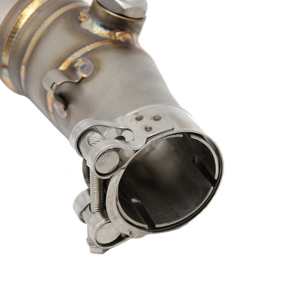 Tubo de escape medio de acero inoxidable para motocicleta, para Kawasaki ER6N