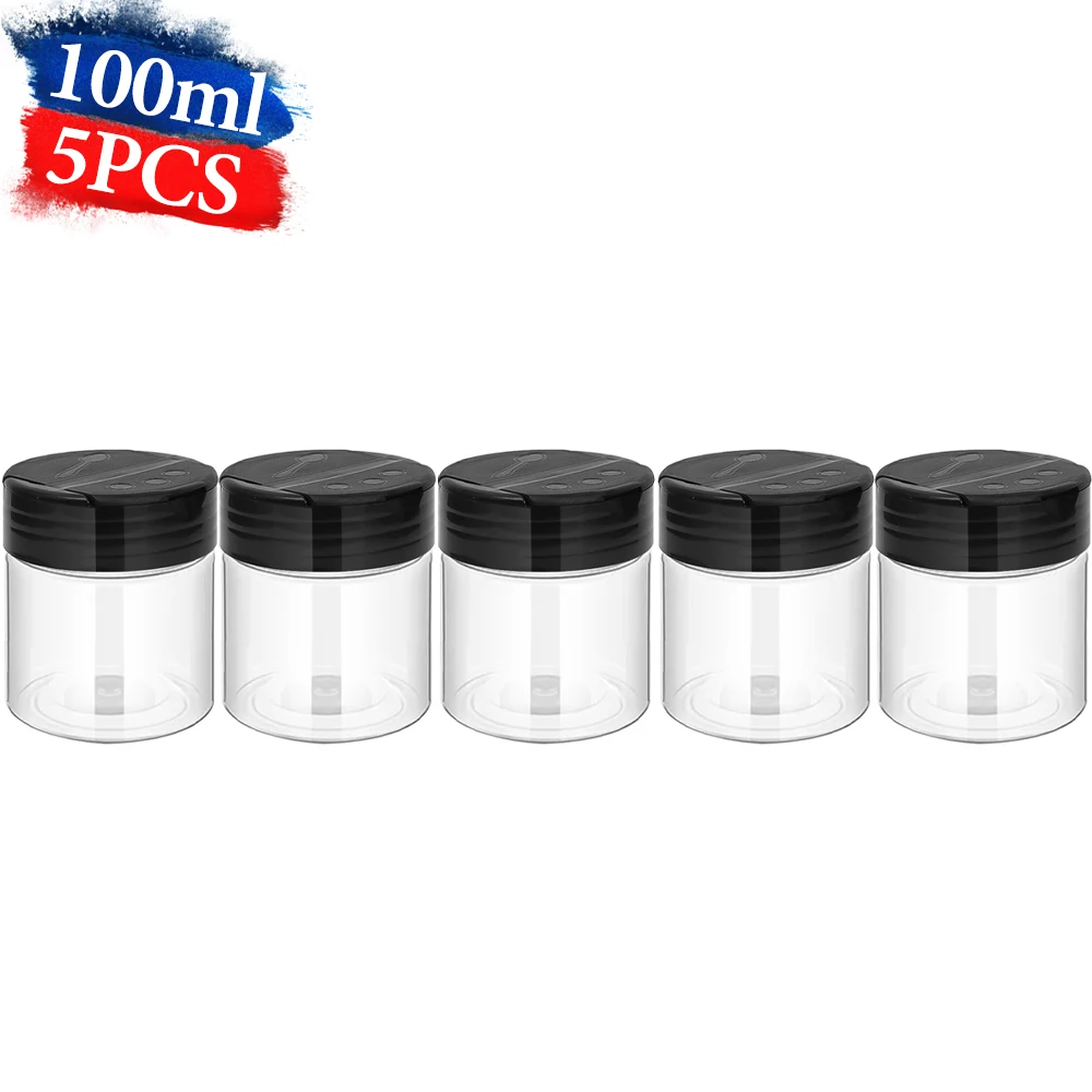1–10 x durchsichtige Gewürzglas aus Kunststoff mit Streudeckel, Gewürzbehälter für sterben Küche, zur Aufbewahrung von Gewürzsalzpulverflaschen: Licht Gelb