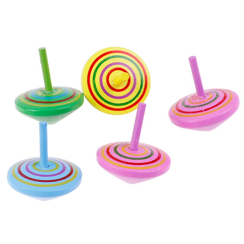 1 Pc Kids Houten Gyro Speelgoed Kinderen Volwassen Relief Stress Desktop Tol Speelgoed Kinderen Verjaardagscadeautjes Willekeurige Kleur