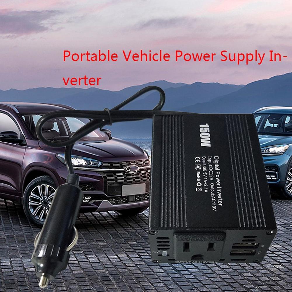 150w auto omvormer lader  dc12 to ac110/220v dubbele usb-uitgang 3.1a stroomomvormers