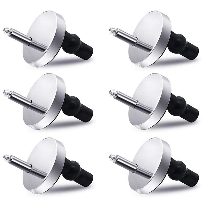 Tornillos de liberación rápida para bisagra de asiento de inodoro, accesorios de agujero, expansión de goma con Base de 50MM, 6 uds.: Default Title