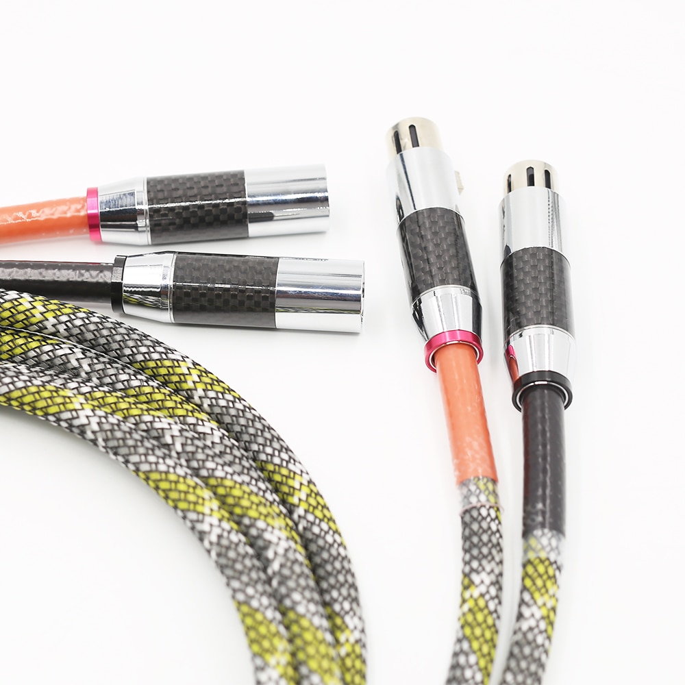 1 Pair HIFI XLR interconnect Cable Hi-end XLR Male to Female Audio Cable with XLR Silver-plated Plug Connector