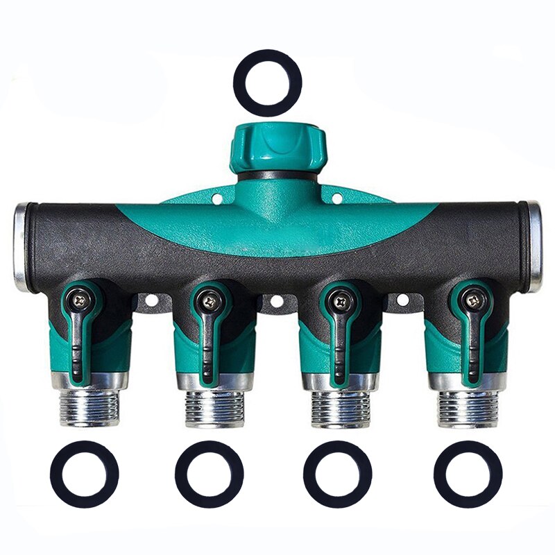 Wifi Tuya Automatic Smart Home Programmable Drip Garden Watering Irrigation Timer System Controller Programmer Valve for Garden: 4 ways separator