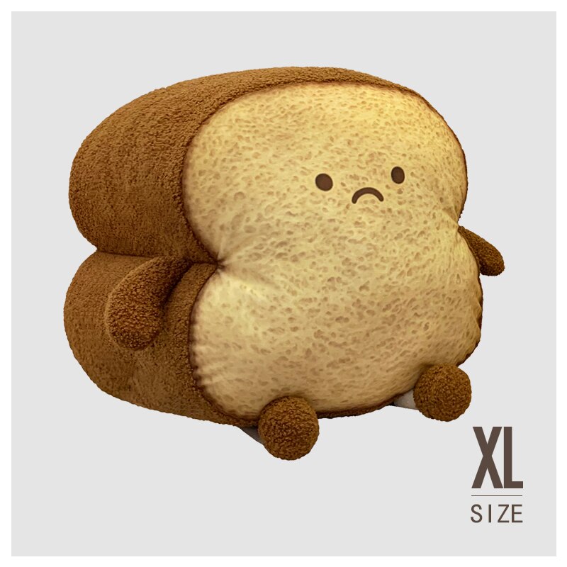 Oreiller en peluche Toast tranche pain oreiller coussin drôle Expression guérison en peluche oreiller canapé chambre enfants d'anniversaire: Jaune clair