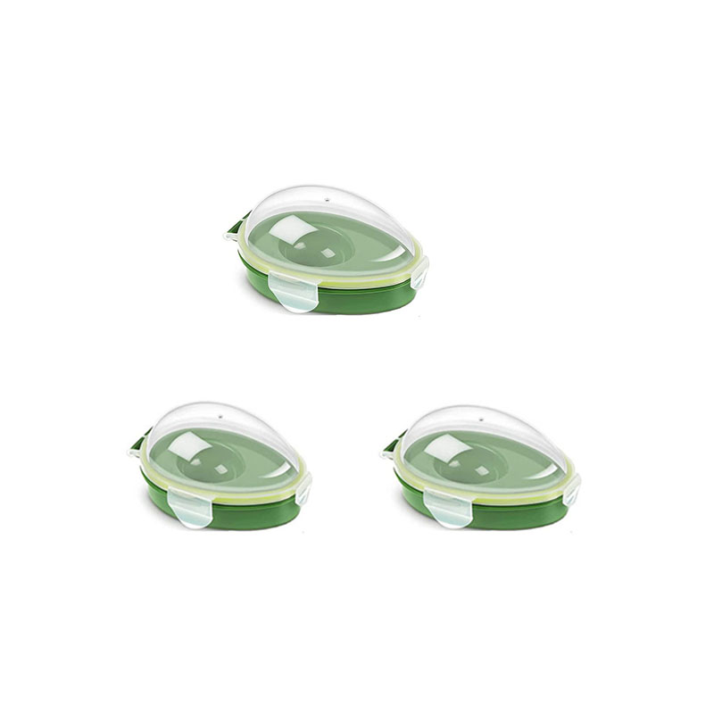 Avocado Fresh-keeping Box, Sealed Avocado Storage Tool, Half Avocado Transparent Cover Storage Box, Food Fresh-keeping Box: Red