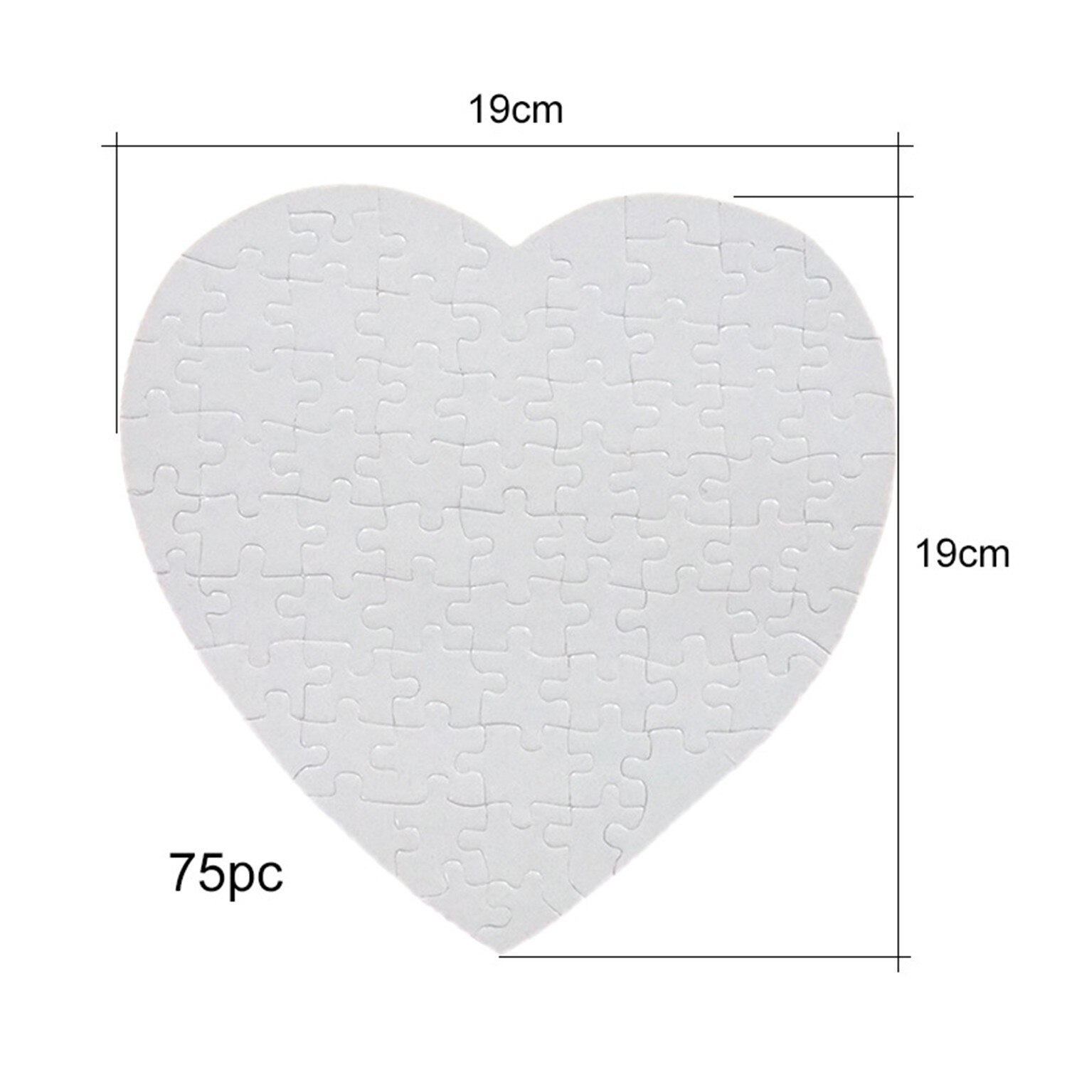 Sublimation Blank Jigsaw Puzzle - 10 Piece Heart - DIY Craft - Custom Print