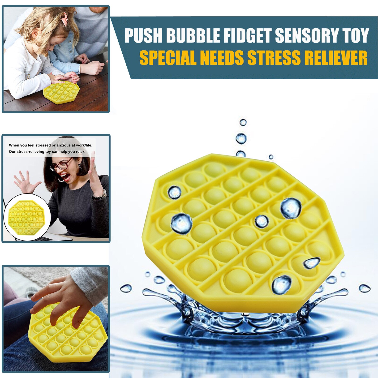 Nuovo spingere Bolla Agitarsi Sensoriale Mitigatore Giocattolo unisex Adulto Autismo Lo fatica giocattolo di Decompressione Regalo Di Natale Juguete de descompresión: D