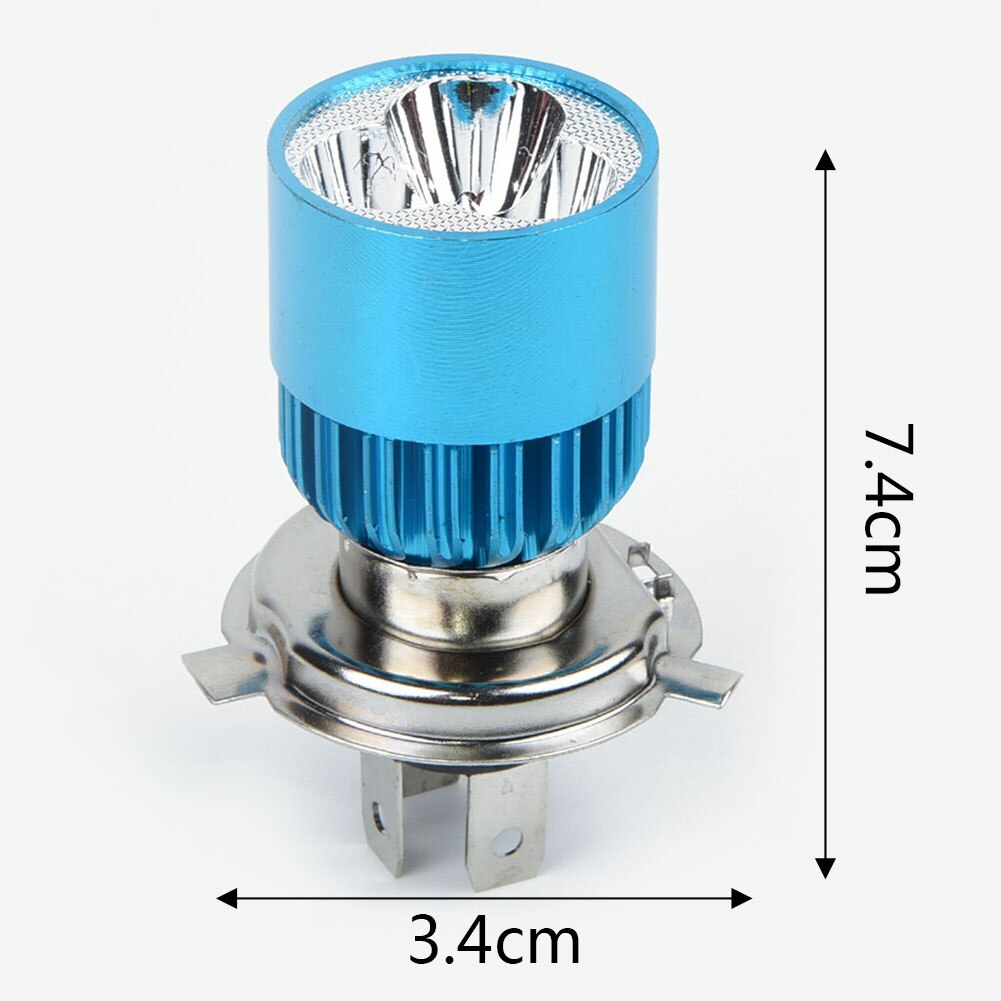 Motorfiets Koplamp Dc 12-85V H4 3 Led Motorfiets Koplamp Lamp Hi/Lo Scooter Lamp Atv Fog licht Accessoires