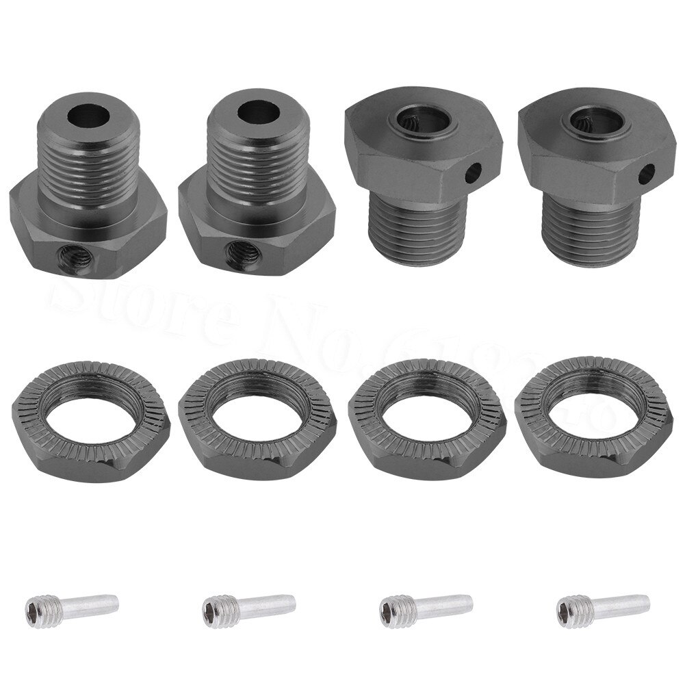 Aluin. wiel hubs 17mm Hex Noten Threadlock Vervangen 5353X voor RC Traxxas 1/10 E-Revo E-Maxx Revo 3.3 Slayer Pro 4x4 Summit XO-1: Titanium