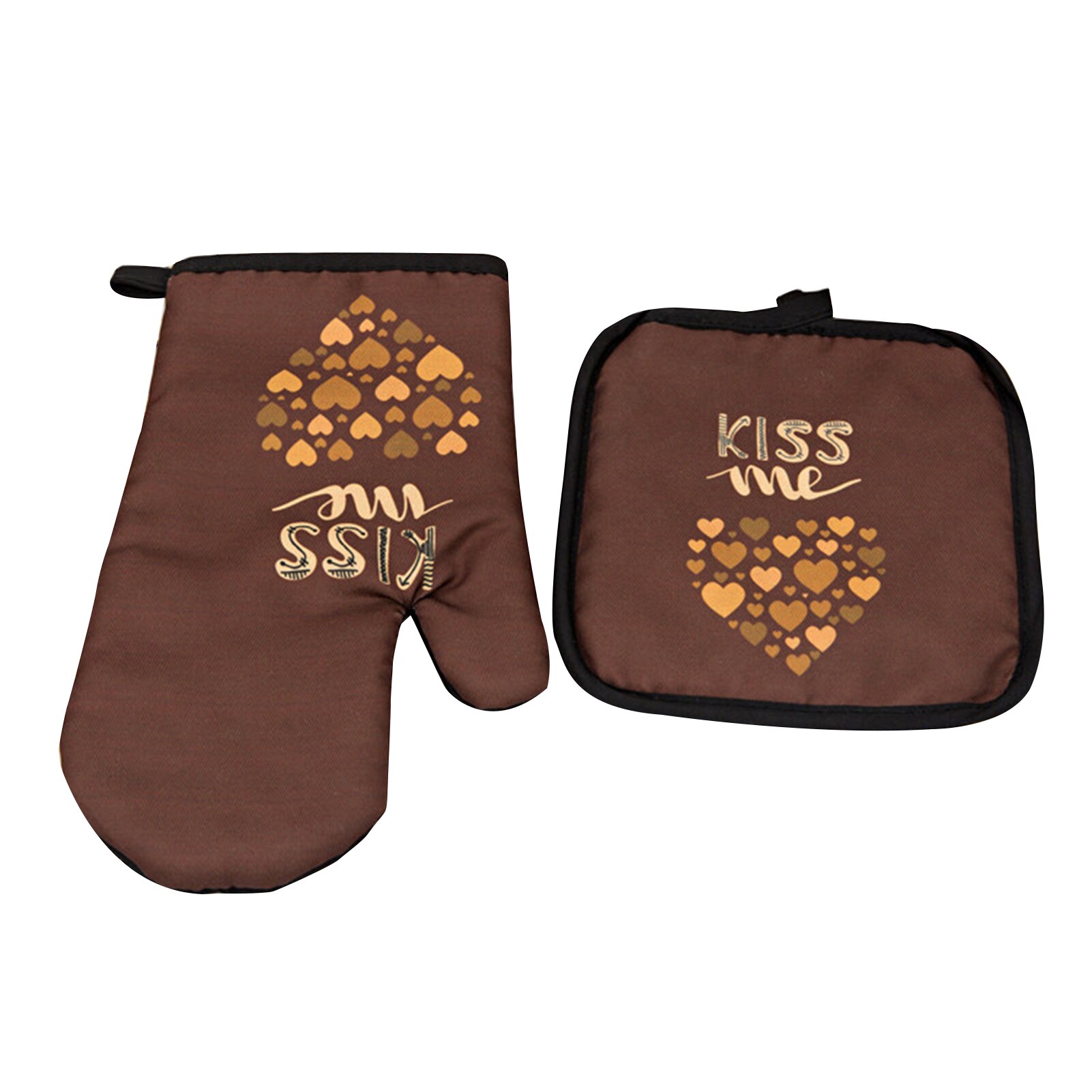 Juego de guantes de cocina antideslizantes para mujer, manoplas de horno y soporte para ollas, almohadillas calientes resistentes al calor, D1, 2 uds.