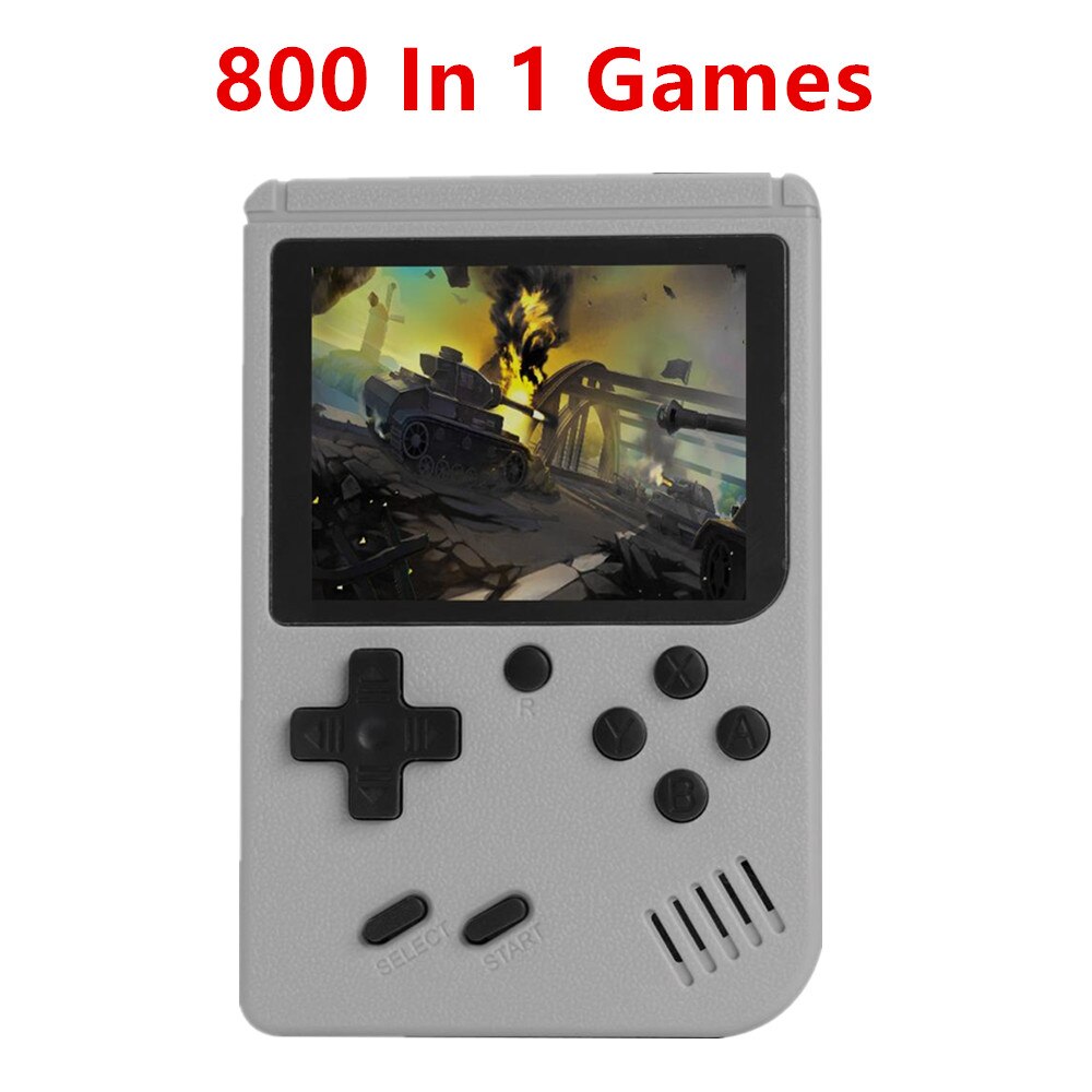 800 In 1 MINI giochi giocatori di giochi portatili Console Video retrò portatile ragazzo 8 Bit schermo LCD a colori da 3.0 pollici Gameboy: 800 gray