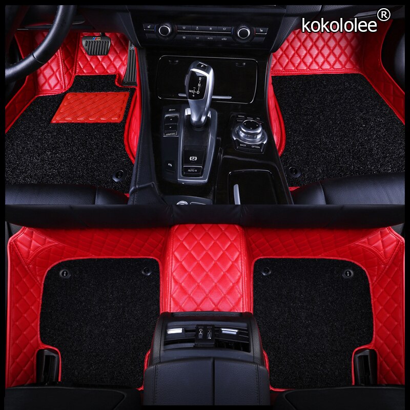 Kokololee anpassade bilgolvmattor för mitsubishi outlander pajero grandis asx pajero sport lancer galant lancer-ex fotmattor