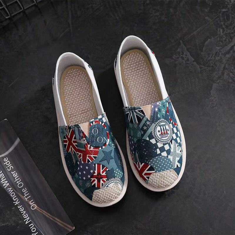 Classical Flower Pattern Sneakers Woman Cheap Shoes Casual Flat Walking Shoes 36-39: 3 / 39