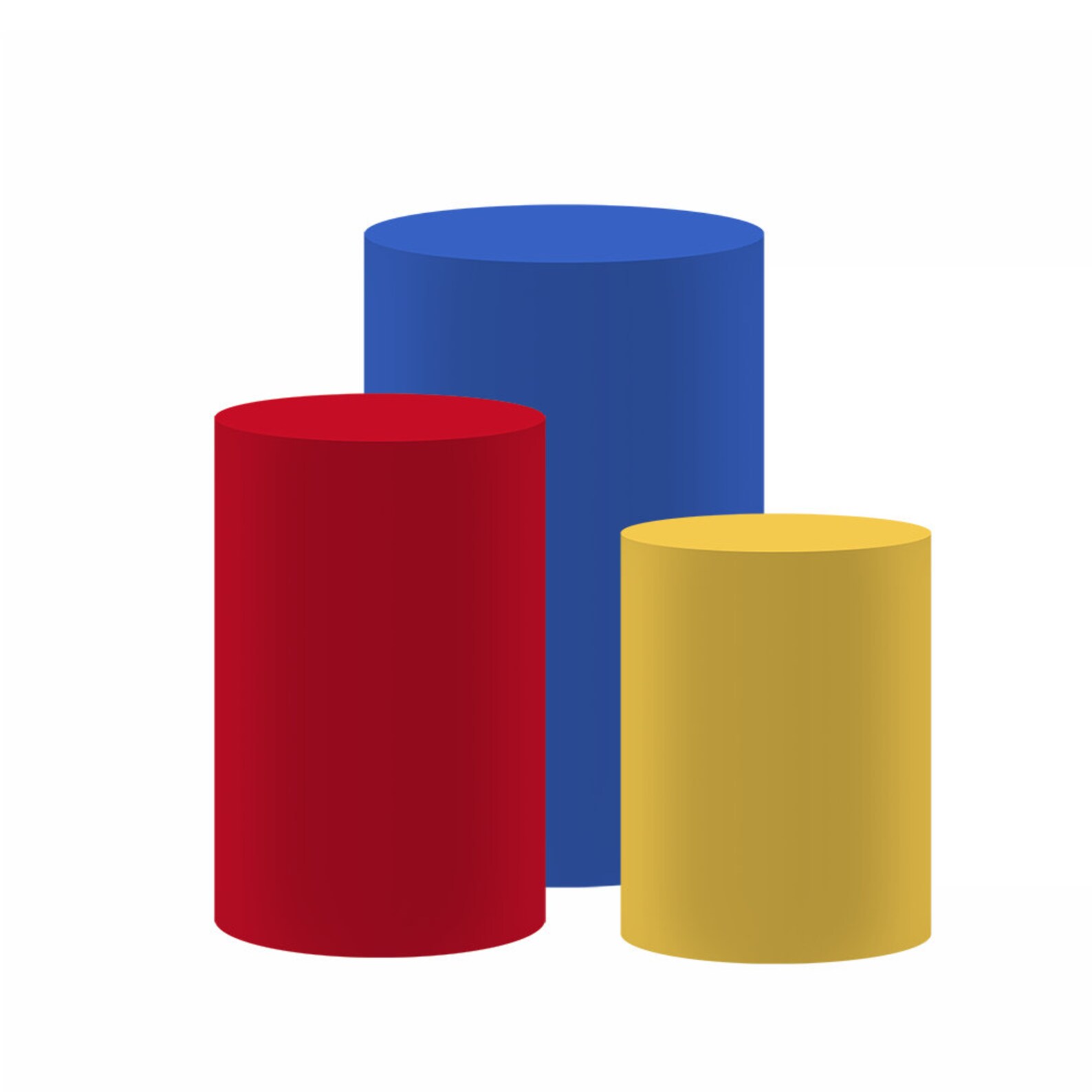 3 PCS Pink Pedestal Covers Birthday Party Decoration Gold White Fairy Tale Plinth Cover Cylinder Cover Event Props Elastic: Fuchsia