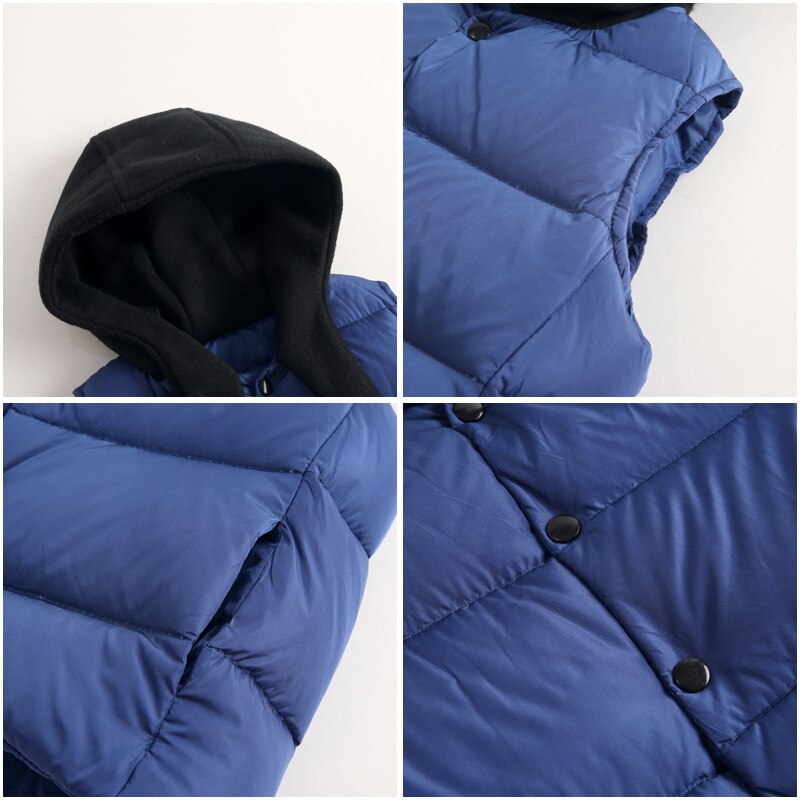 Winter Kids Vesten Sjaal Hooded Thicken Warm Baby Jongens Gewatteerde Jassen Koreaanse Stijl Meisjes Vesten Unisex Kinderen Kleding