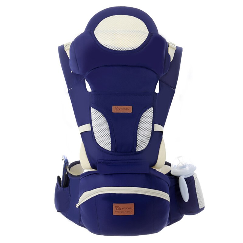 0-4 Jaar Ergonomische Draagzak Baby Baby Heupdrager Carrier Voorkant Ergonomische Kangoeroe Draagdoek Draagdoek Voor Baby reizen: Blue