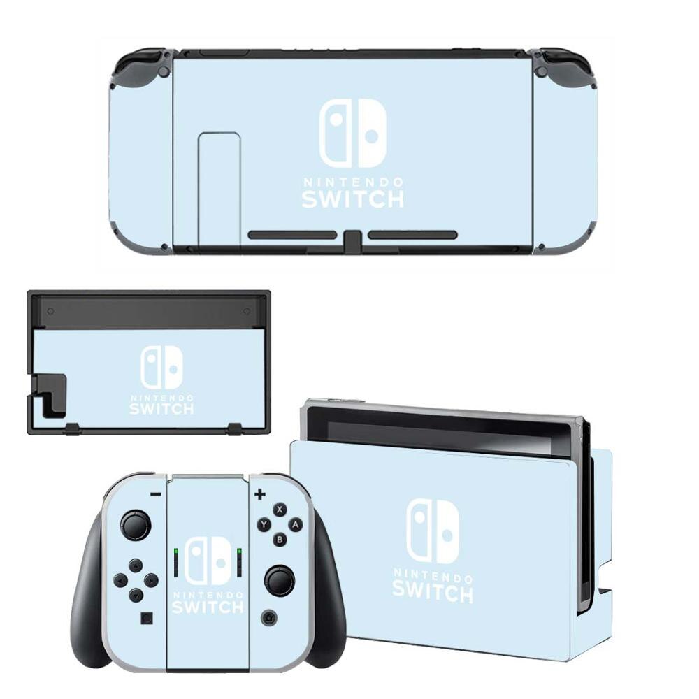 Pure Color Purple Screen Protector Sticker Skin for Nintendo Switch NS Console Dock Charger Stand Holder Joy-con Controller: KQBYSNS0072