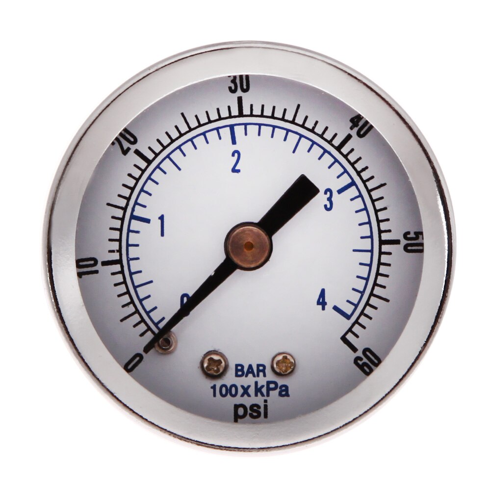 1/8 "NPT Themen Mini Manometer Luft Kompressor Hydraulische Manometer Druck Tester 0-60PSI Zurück Montieren 1.5" Zifferblatt platte