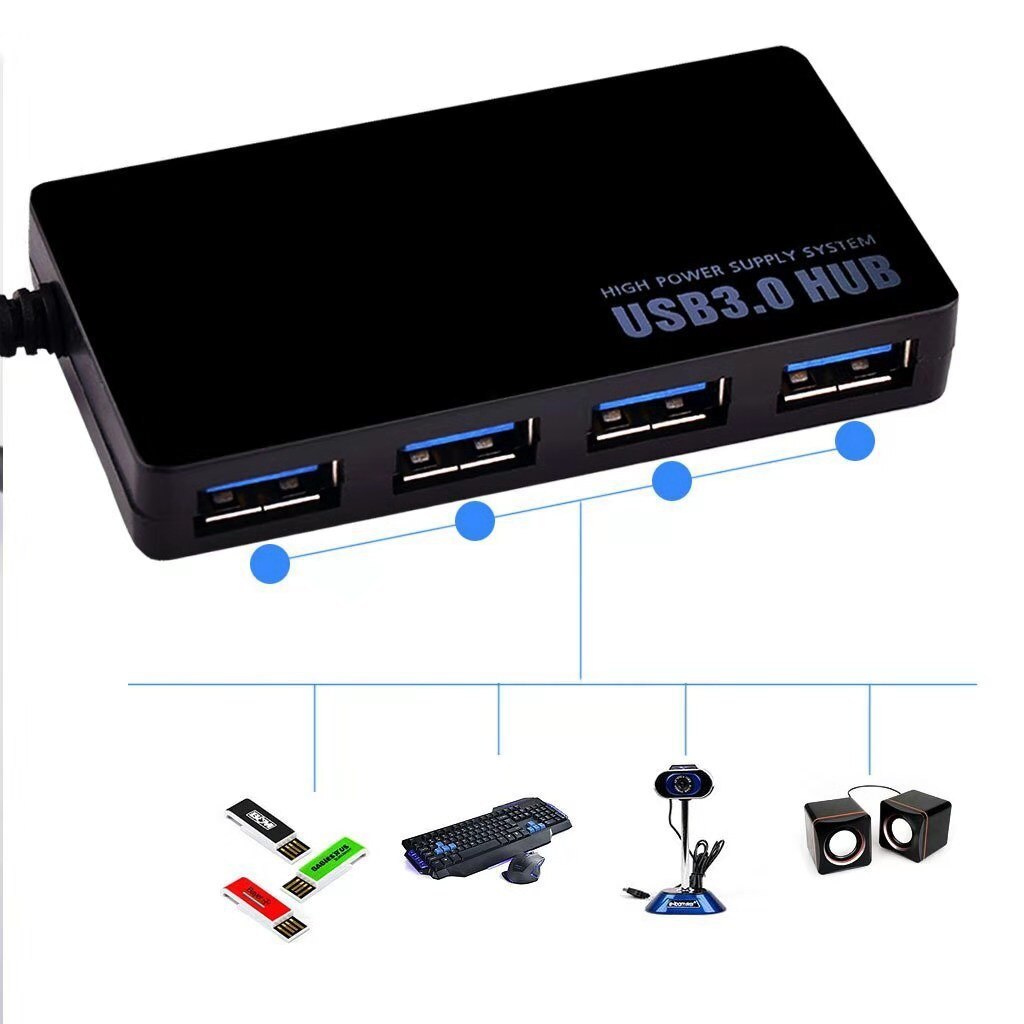 hoch Geschwindigkeit USB 3,0 Hub Multi USB Splitter Adapter 4 Häfen Expander Hub Tastatur Maus Zubehör Für Computer Laptop PC