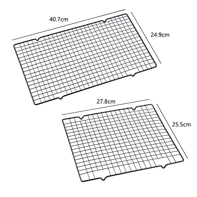 FAIS DU Grade de aço inoxidável para churrasco, rack de resfriamento de bolo, biscoitos, rack de secagem, suporte de resfriamento, assadeira, ferramentas de cozinha