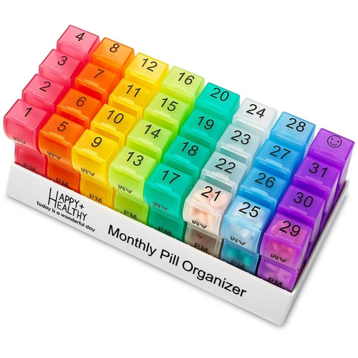 7/28/32 Slots Monthly Pill Organizer Box Tablet Holder Medicine Container Organizer Case Travel Daily Pill Storage Box Option: Type A 32