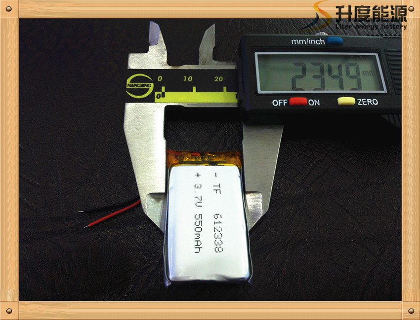 3.7V lithium polymer battery 062338 612338 550mAh MP3 MP4 GPS 6.1*23*38mm lithium battery small stereo GPS