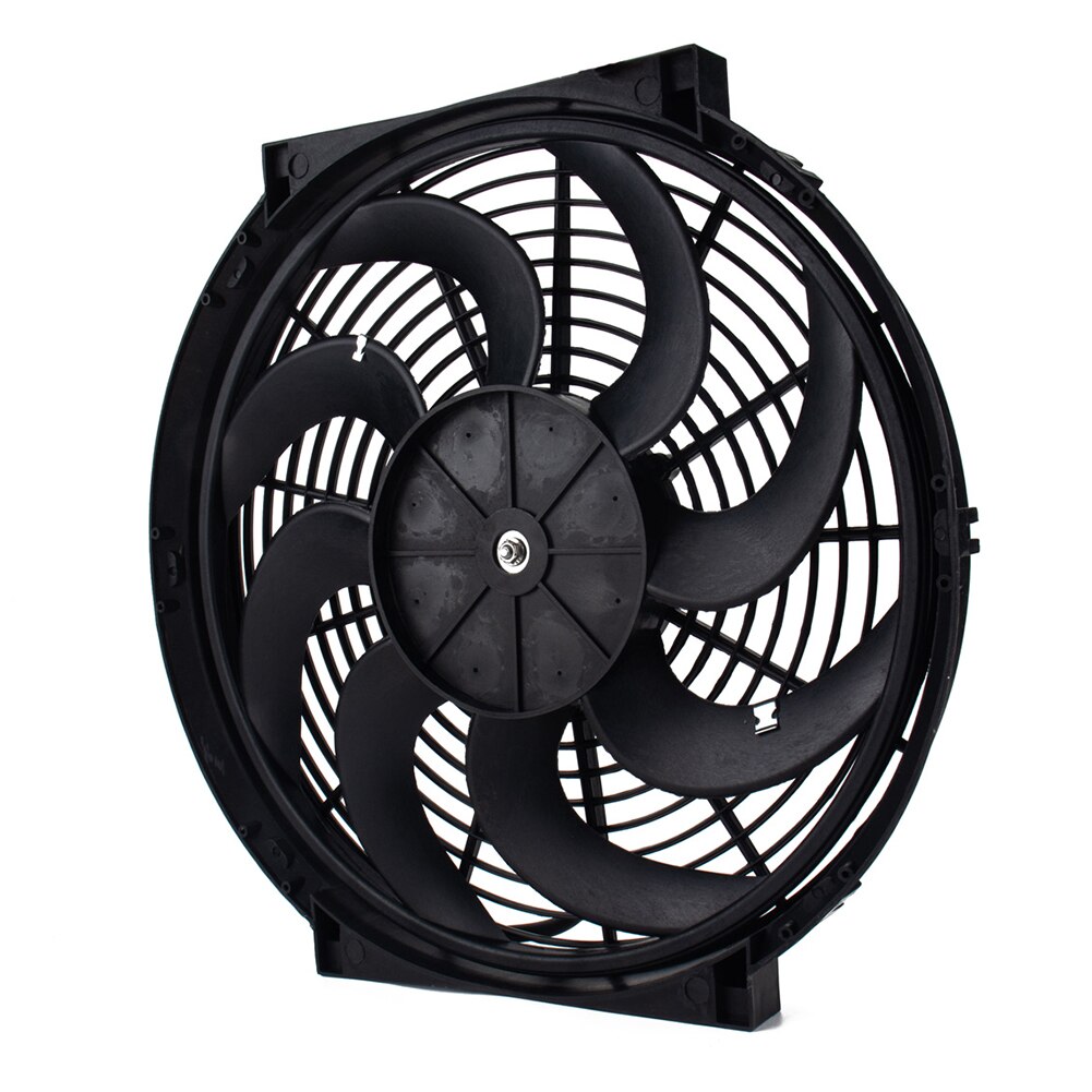 Universal 14 inch Radiator Cooling Fan with Thermostat Wiring Switch Relay Kit Electric Cooling Radiator Fan