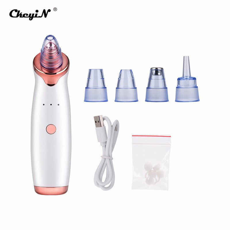 CkeyiN 5 in 1 Face Vacuum Suction Pore Cleaner Nose Blackhead Remover Acne Pimple Removal Household SPA Skin Care: No Logo