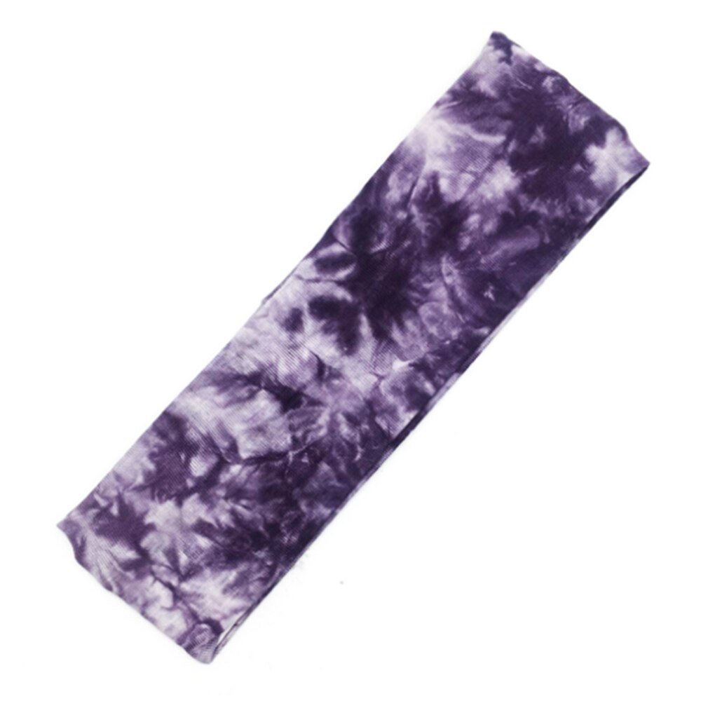 Nuove Donne di Modo Delle Ragazze Del Cotone Tie Dye Fascia Femminile di Stile Della Boemia Archi Hairbands Spiaggia Primavera Estate Accessori Per Capelli: Deep purple