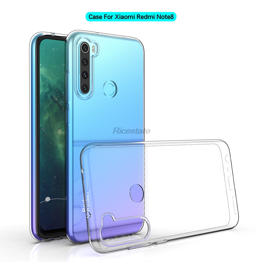 Étui Transparent pour Xiaomi Redmi Note 8, coque de téléphone antichoc en TPU Transparent, housse de Protection Redmi Note 8 Note8