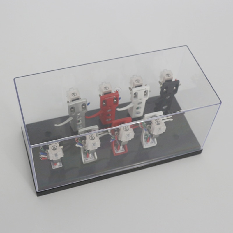 8/10 gaten Hoofd-shell Cartridge Keeper Shell Case Acryl Box Draaitafel Platenspeler Stylus Houder (Headshell niet inbegrepen