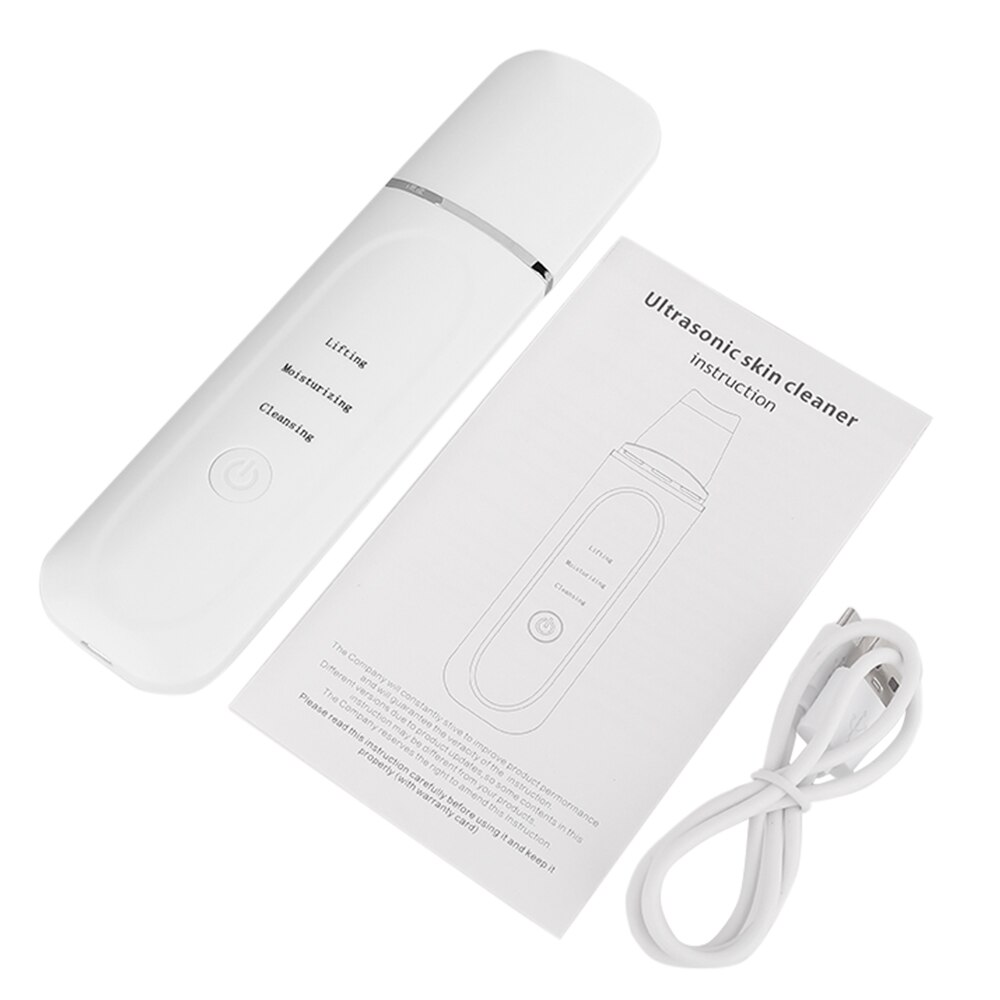 Skin Scrubber Facial Skin Scrubber Electric SPA Gentle Blackhead Remover Ultrasonic Facial Cleaner Spatula Face Lifting Massager: no box