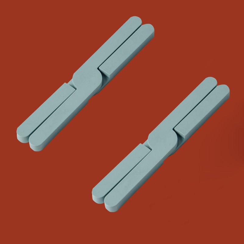 1/2 stk. sammenleggbar silikon varmebestandig bordmatte sklisikker bordmatte multifunksjonell gryteklut tallerkenunderlag kjøkken spisestue: Rosa